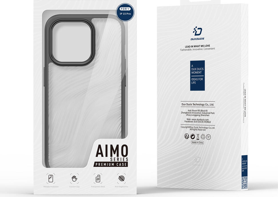 Dux Ducis AIMO Case for iPhone 15 Pro, MagSafe Compatible Transparent TPU Polycarbonate Shockproof Cover with Raised Edges and Anti-fingerprint