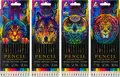 HONGHU Animals HL-25023 Colored Pencils, 12 Bright and Intense Colors, Smooth Coloring for Drawing and School Activities, CE EN71 ASTM Compliant