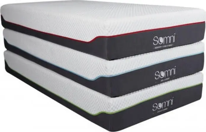 Saltea Hybrid BRN Somni Gel, 180x200 cm, Arcuri Independente si Spuma cu Memorie Blu Gel, Fermitate Medie, Sistem de Răcire și Respirabilitate, Înălțime 25 cm