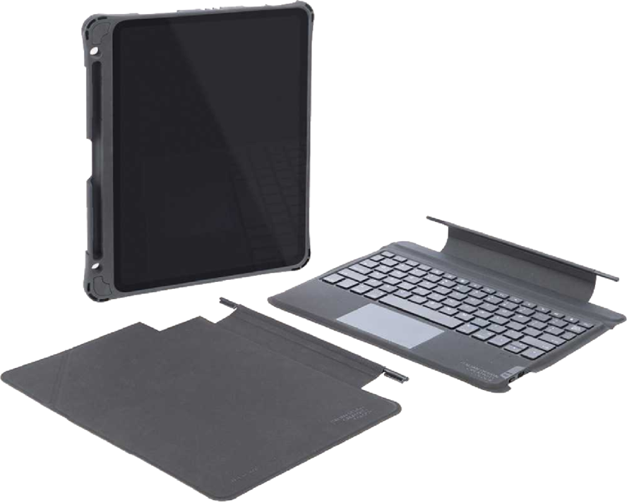 Tucano Tasto Trackpad Case for iPad 10.9 10th Gen (2022), Detachable Wireless Bluetooth Keyboard with Integrated Trackpad, Military Grade Protection, Black