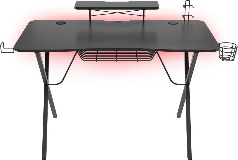 Genesis Desk Gaming Holm 300, RGB (Organizer, Wireless Charger, Multiple holder (Headphone, Cup, Gamepad), USB Hub, Remote Controller, 120x60x75cm)
