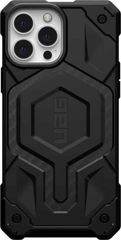 Чехол UAG Monarch Pro для iPhone 13 Pro Max, совместимый с MagSafe, 5 слоев защиты из углеродного волокна и сплава, защита от падений до 6 м, черный