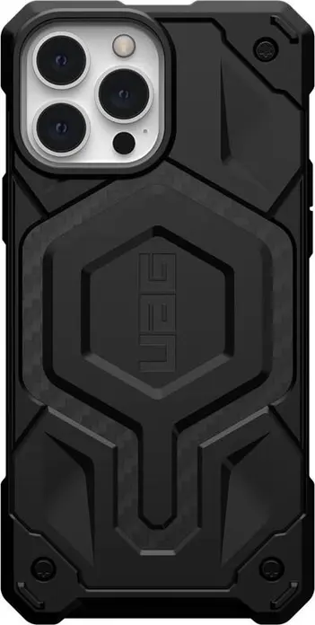 Чехол UAG Monarch Pro для iPhone 13 Pro Max, совместимый с MagSafe, 5 слоев защиты из углеродного волокна и сплава, защита от падений до 6 м, черный