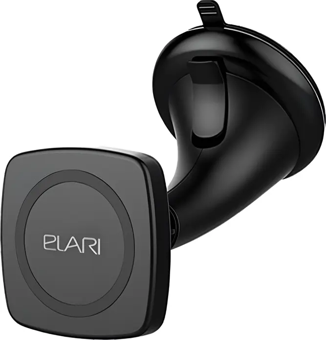 Dock de Incarcare Wireless Magnetic Auto Elari Carmag, Putere 10W Qi, Fixare cu Ventuza, Conectivitate USB, Negru