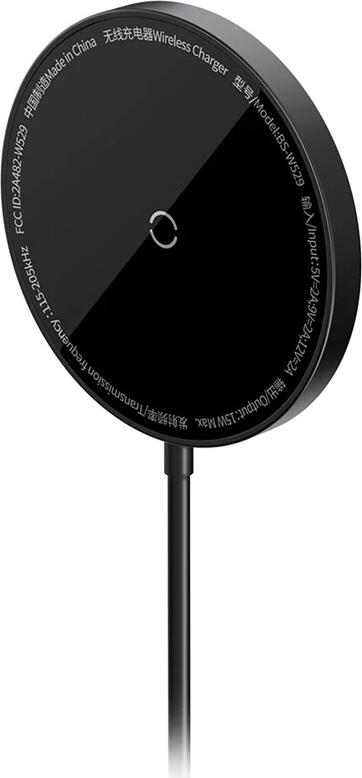 Baseus Wireless Charger Simple Mini Magnetic Type-C 15W Q1 (MagSafe for iPhone), Black