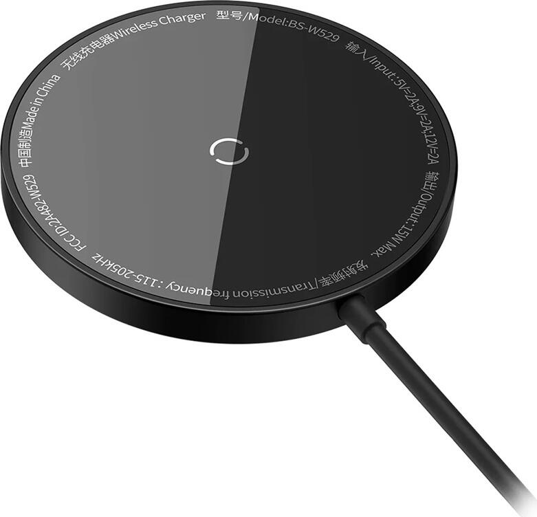 Baseus Simple Mini Magnetic Wireless Charger BS-W529, Incarcator Wireless Magnetic 15W Max, Compatibil MagSafe pentru iPhone 14 13 12, USB Type-C, Cablu 1.5m