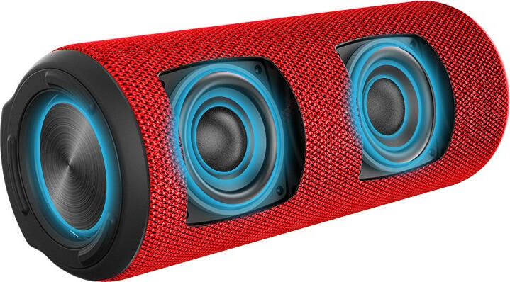 Tronsmart Element T6 Plus Portable Bluetooth 5.0 Speaker, Red, 40W SoundPulse Stereo, IPX6 Waterproof, 6600mAh Battery, TWS, TF Card, USB, Aux-in
