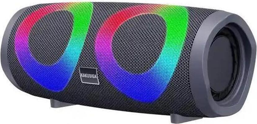 Box Portabil Bluetooth KAKU KSC-615 10W, v5.0, Baterie 1800mAh, TWS, Radio FM, Iluminare RGB, USB, microSD, AUX, Hands-free, Gri