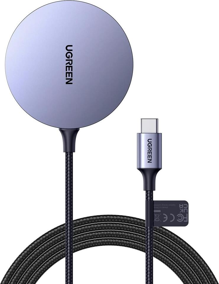 UGREEN Wireless Magnetic Charger for iPhone 15W CD245, Grey