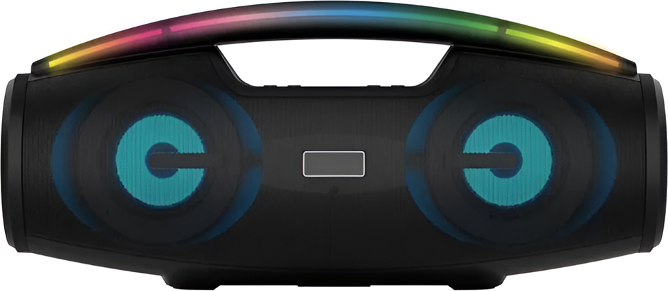Helmet EBS-072 Portable Wireless Bluetooth 5.0 Speaker, 20W Output, 3000mAh Battery, RGB Lighting, FM Radio, Built-in Mic, Black, 410x160x190mm