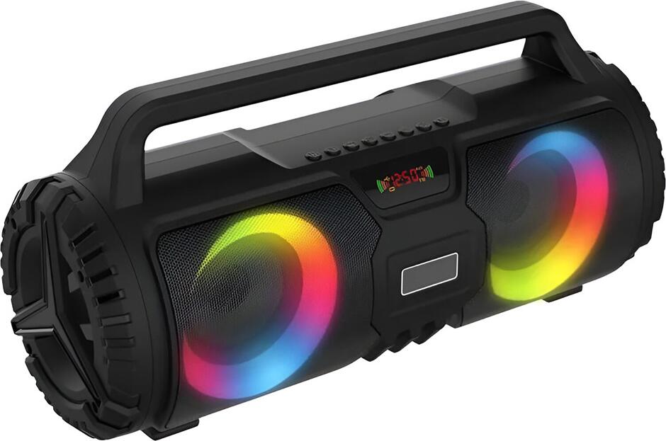 Boxa Portabila Wireless Helmet EBS-070 Bluetooth 5.0, 20W RMS, Baterie 2400mAh, Iluminare RGB, Microfon Integrat, AUX, USB, Card SD, Negru