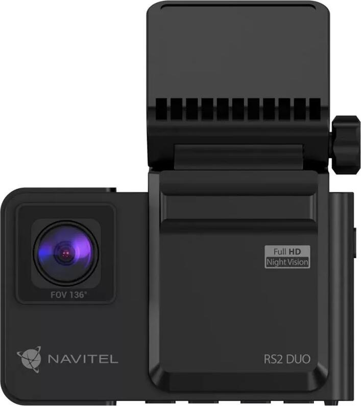 Camera Video Auto Navitel RS2 Duo Dual, Full HD 1080p Fata si Interior, Senzori Sony Starvis, Noapte IR, WDR, G-Sensor, Mod Parcare, Negru