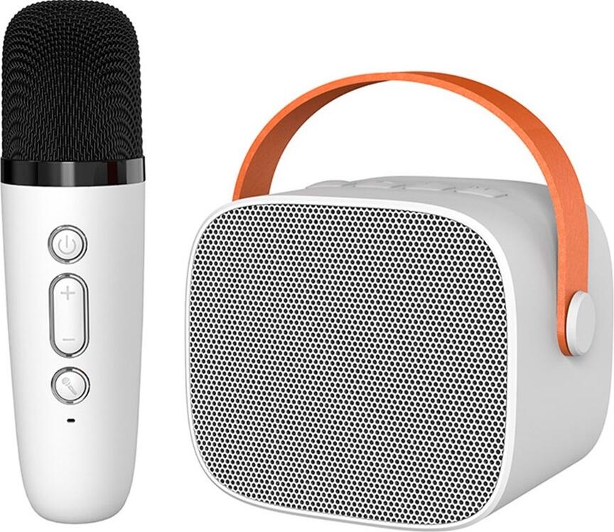 NO Brand KTV Portable Karaoke Set Microphone and Speaker P2, 6W, White