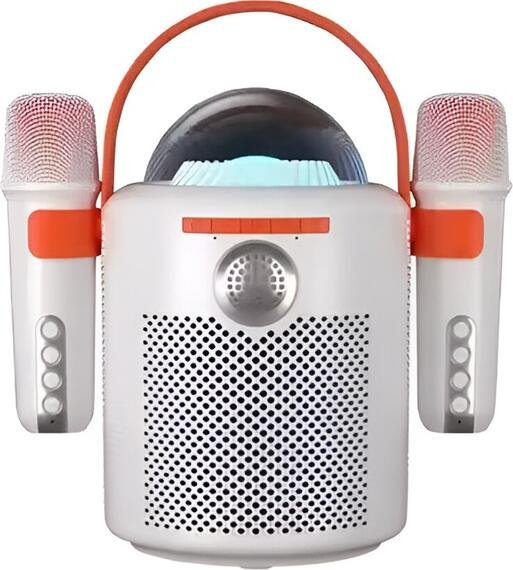 NO Brand KTV Portable Karaoke Set With 2 Microphone and Speaker Y11, 10W, White