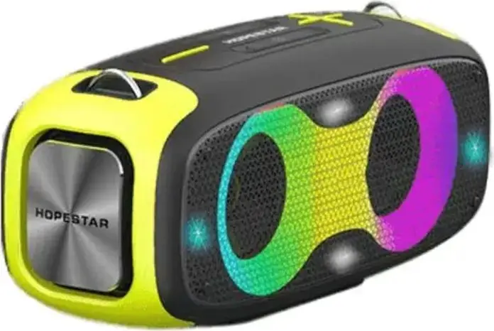 Hopestar A30 Party Portable Bluetooth 5.0 Speaker, Black & Green, 50W Output Power, 6000mAh Battery, RGB LED Lighting, TWS Support, AUX USB TF Card, 345x130x148mm