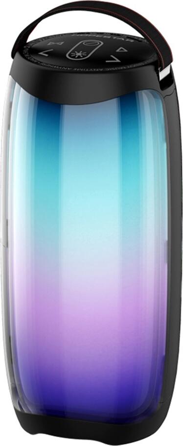 Hopestar P40 Pro Portable Bluetooth Speaker, 20W Stereo Sound, IPX6 Waterproof, RGB Lighting, 3600mAh Battery, TF Card, USB, AUX, Black