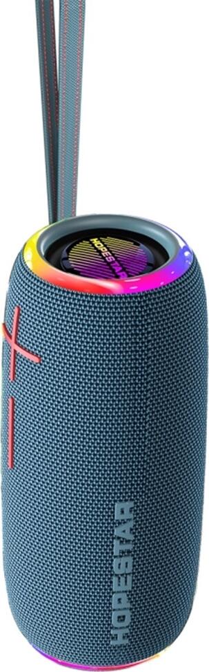 Hopestar P35 Wireless Outdoor Speaker, Blue, 20W Stereo Sound, Bluetooth 5.3, IPX7 Waterproof, 3000mAh Battery, RGB Lighting Rings, 3.5mm AUX, Portable