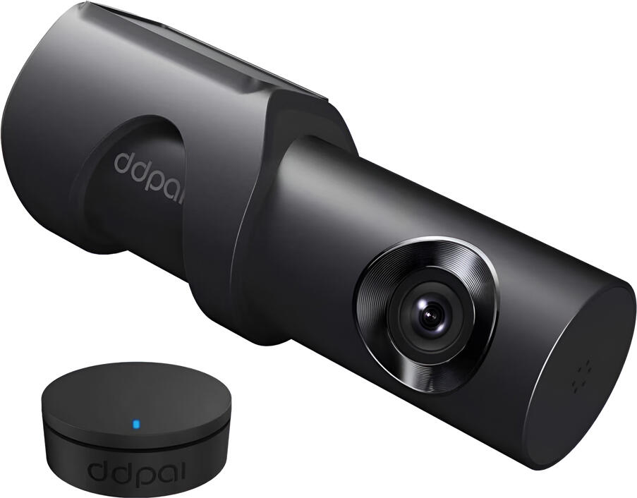 DDPai Mini 3 Dash Cam, 1600P Resolution, 32GB eMMC Storage, HUAWEI Hisilicon Processor, WDR, 140° Wide Angle, Wi-Fi, 360° Rotation, Black