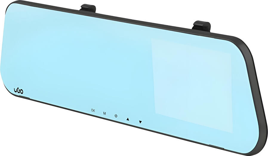 uGo Ranger MC100 Mirror Dash Cam, HD Resolution, 120° Wide Angle, G-Sensor, Parking Mode, Loop Recording, Built-in Microphone, MicroSD Slot