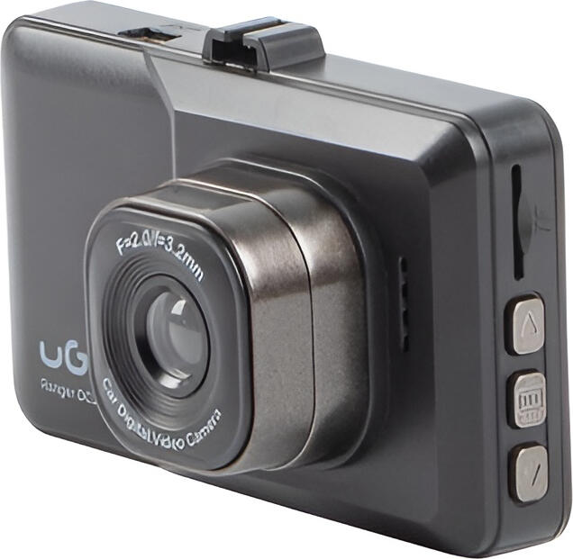 uGo Ranger DC100 Dashboard Camera, HD 720p 30fps Video, 90 Degree Viewing Angle, 3-inch LCD Screen, Loop Recording, microSD Slot, Black