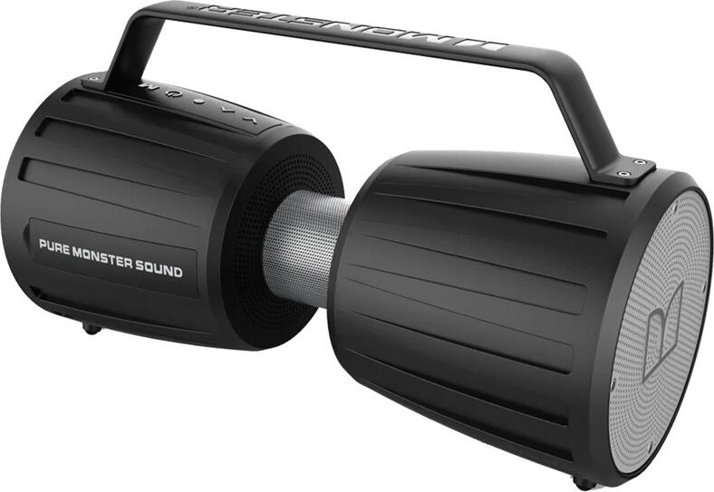 Портативная колонка Monster Adventurer Force MS21901 Bluetooth v5.0, 80 Вт, водонепроницаемость IPX7, стереозвук 360°, аккумулятор 4000 мАч, USB-C, AUX, TF-карта, черный
