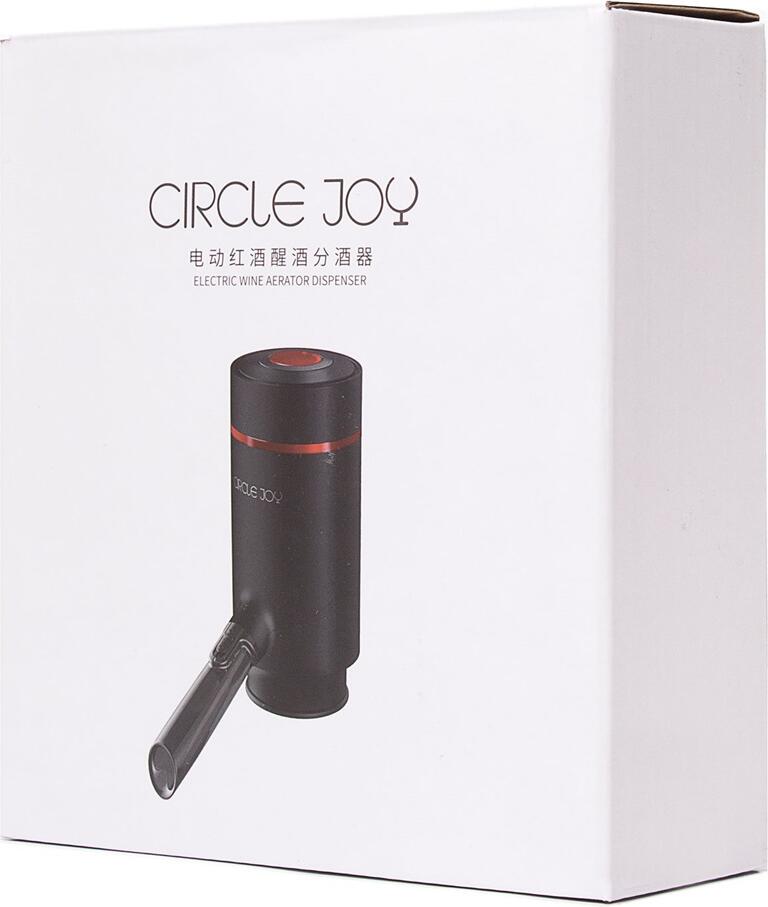 Aerator de Vin Electric Xiaomi Circle Joy, Dispenser cu Baterie Reincarcabila Micro-USB, Indicator LED, Motor Silent pentru Intensificarea Aromelor, Negru