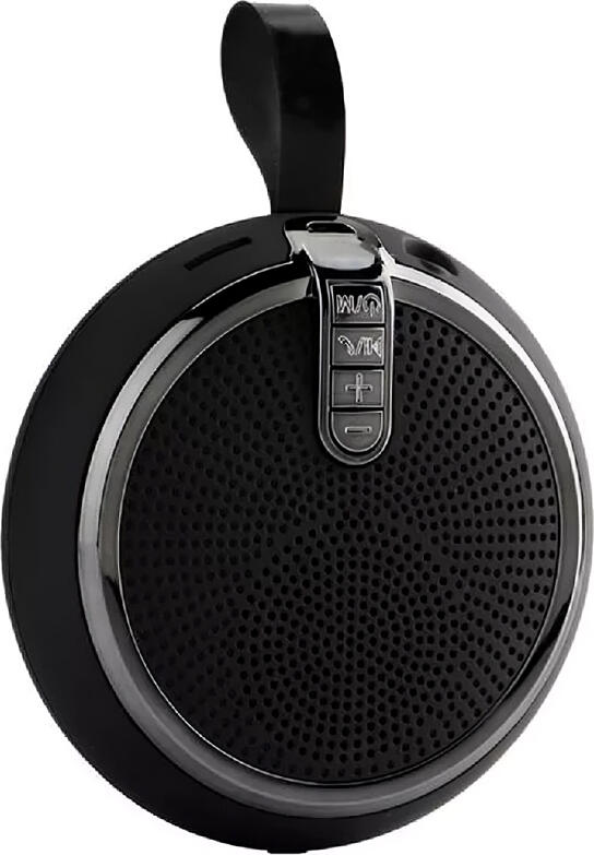 Helmet MN11 Portable Bluetooth Speaker, 5W RMS, Wireless Audio for Phone Tablet Laptop, Metal and Plastic, Round Form Factor, Black