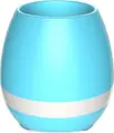 Портативная Bluetooth колонка K3 Music Flower Pot, умный цветочный горшок с сенсорным управлением, LED подсветкой, аккумулятор 1200мАч, USB/AUX, синий