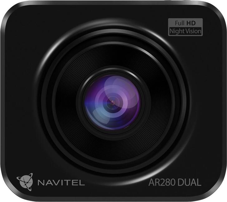 Navitel AR280DUAL Dual Dash Cam, Full HD 1080p Front and HD 720p Rear, 140° Wide Angle, Night Vision, WiFi, G-Sensor, Parking Mode, Black