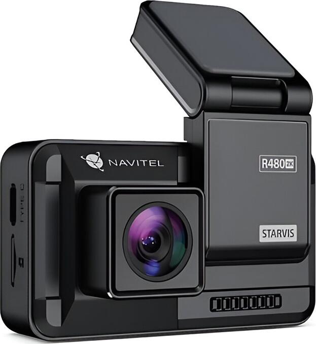 Navitel R480 2K Dash Cam, SONY IMX335 Sensor, 2K 1440p 30fps, 160° Wide Angle, F/1.6, 2" IPS Display, Full HD Rear Camera, G-Sensor, Parking Mode, Black