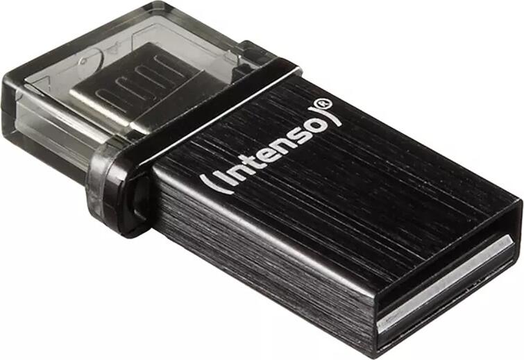 Intenso® USB Drive 2.0 (USB-A & microUSB) Mini Mobile Line 32 GB, Anthracite