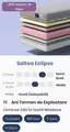 Almir Eclipse Orthopedic Mattress, 90x200 cm, Springless EcoLatex and Memory Foam, 7-Zone Support, Dual Firmness Semi-Hard/Medium, Removable Cover, 23 cm