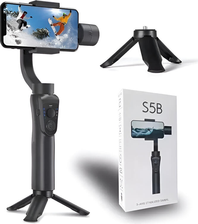 Стебилизатор S5B 3-осевой для смартфонов до 6.0" и GoPro Hero 3/4/5/6, аккумулятор 4000 мАч, слежение за лицом, Bluetooth, с штативом