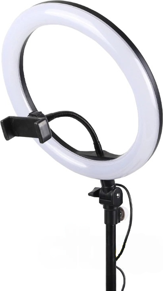 MJ38 RGB Selfie Ring Light 40cm 16 inch, 25W 120 LEDs, 6000K Color Temp, 4 Lighting Modes, Adjustable Tripod up to 2.1m, Phone Holder & Remote Control