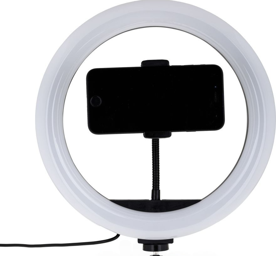 MJ38 RGB Selfie Ring Light 40cm 16 inch, 25W 120 LEDs, 6000K Color Temp, 4 Lighting Modes, Adjustable Tripod up to 2.1m, Phone Holder & Remote Control