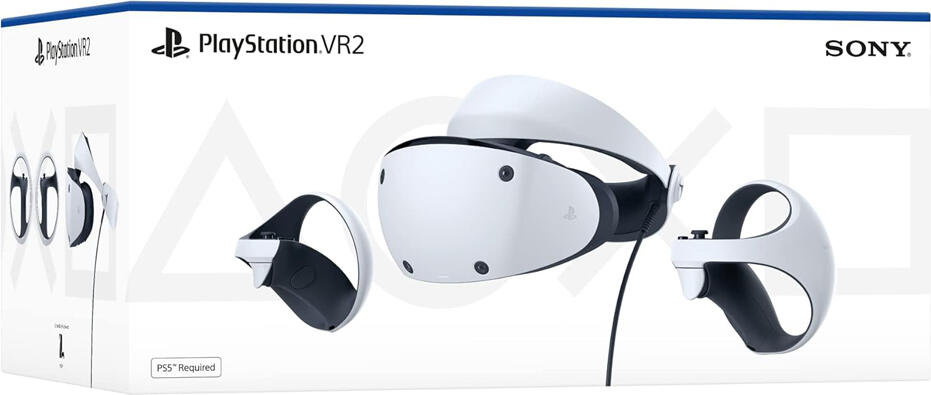 Sony PlayStation VR2 (PS VR2) Virtual Reality Headset for PS5, 4K HDR OLED Display, 120Hz, Eye Tracking, Haptic Feedback, Sense Controllers, White