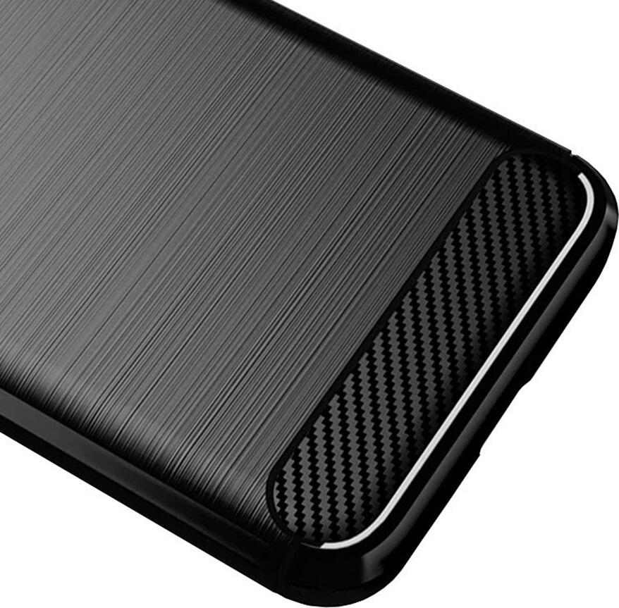Husa Helmet pentru Xiaomi Redmi 5 Plus, 5.99 inch din Silicon, Textura Fibra de Carbon, Protectie Shockproof si Anti-praf cu Margini Ridicate