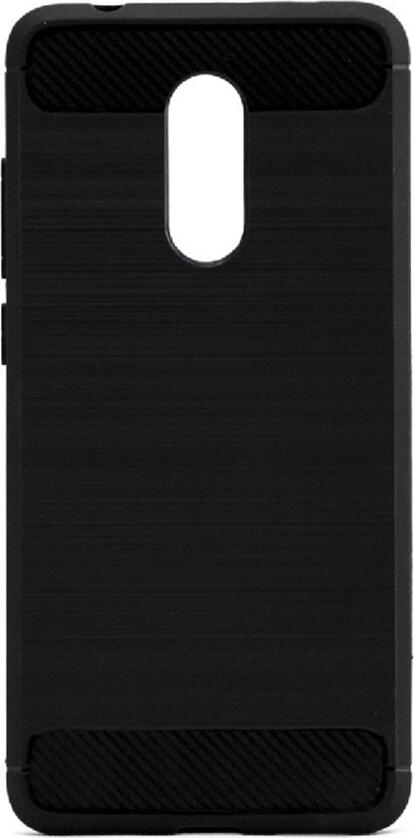 Helmet Case for Xiaomi Redmi 5, 5.7 inch Silicon Shockproof Cover, Carbon Texture Design, Slim Dust-Resistant Protective Shell, Black