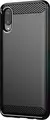 Helmet Carbon Fiber Texture TPU Case for Samsung Galaxy A02, 6.5 inch, Shockproof Protective Cover with Reinforced Corners and Screen Protection