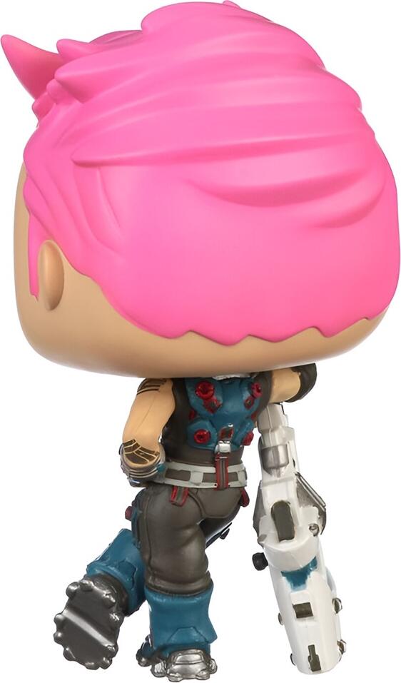 Funko Pop! Games Overwatch Zarya Vinyl Figure 306, 9 cm Stylized Collectible with Combat Suit and Weapon, Window Display Box