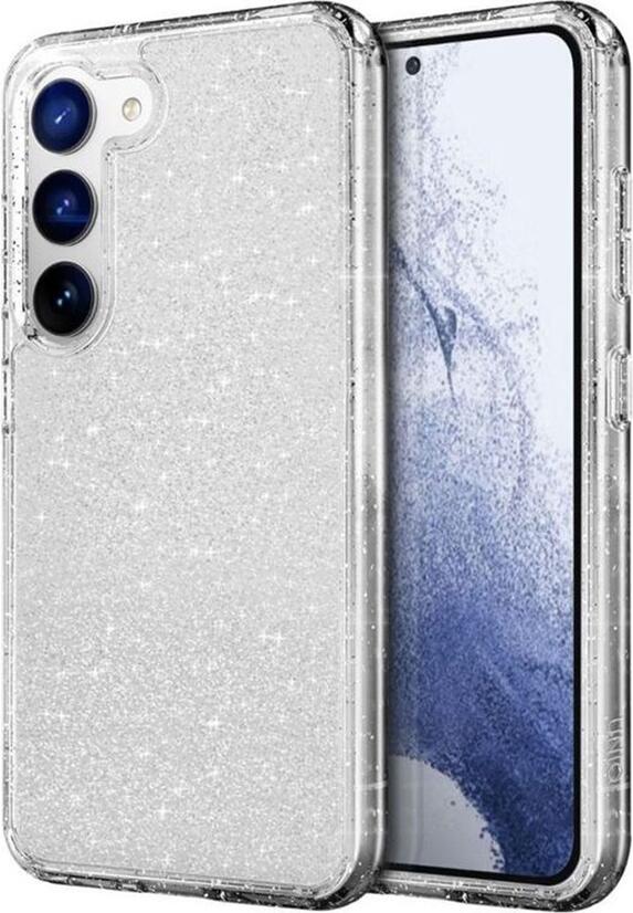 Чехол Uniq Life Pro Xtreme для Samsung Galaxy S24 Plus, цвет Glitter Clear, ударопрочный TPU, защита AirMax 360, тонкий прозрачный дизайн с 3D-блестками