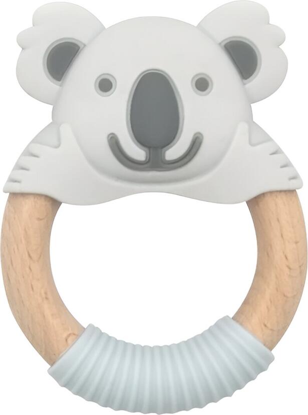 Bibipals Teething Ring Koala, Grey and Charcoal