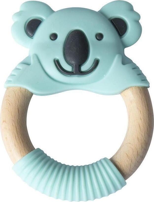 Bibipals Teething Ring Koala, Mint and Charcoal
