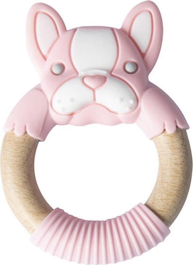 Bibipals Teething Ring Koala, Pink and White
