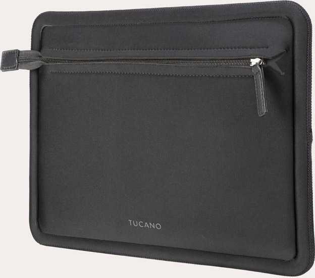 Husa Laptop Tucano Sleeve Intorno BFINTMB14-BK pentru Notebookuri pana la 14.0 inch, Neopren, Protectie Shockproof Slim cu Fermoar, Negru