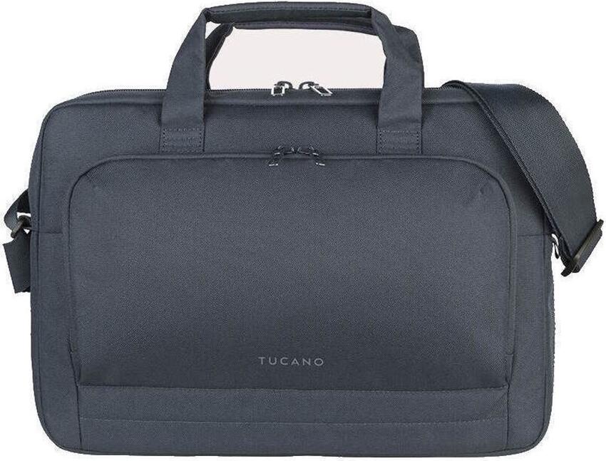 Tucano Bag Star 14.0 Laptop Bag, Water-Resistant Polyester, Soft Microfiber Lining, Adjustable Shoulder Strap, 36 x 25.5 x 7 cm, Blue