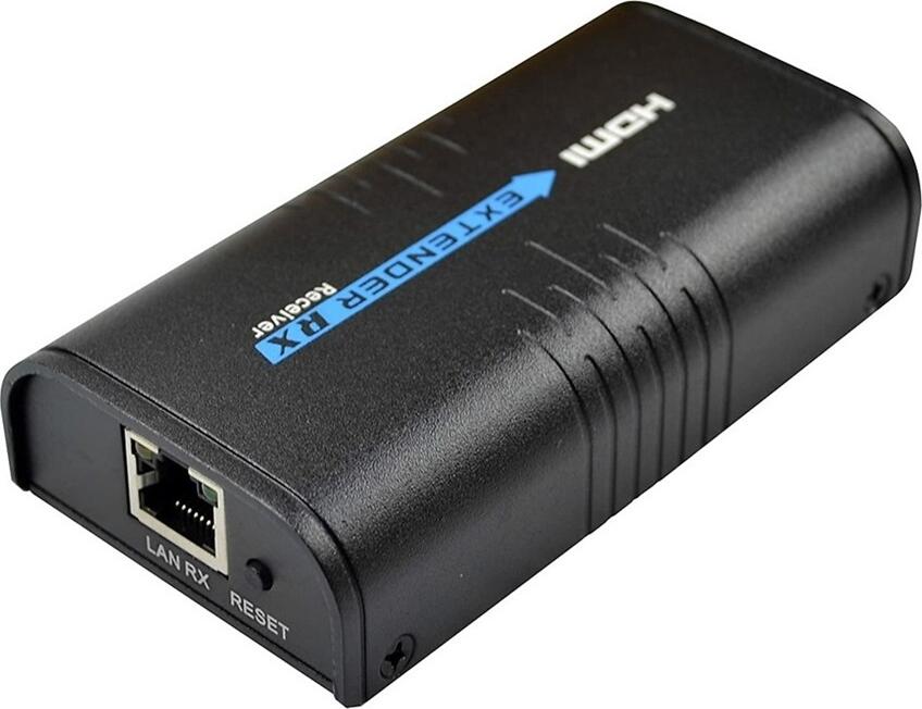 HDMI Extender Kit 120m over Cat5 Cat6 Cat7 Cable, 1080p Full HD HDMI 2.0 Transmitter and Receiver TX RX Set, RJ45 LAN Network Adapter, Black