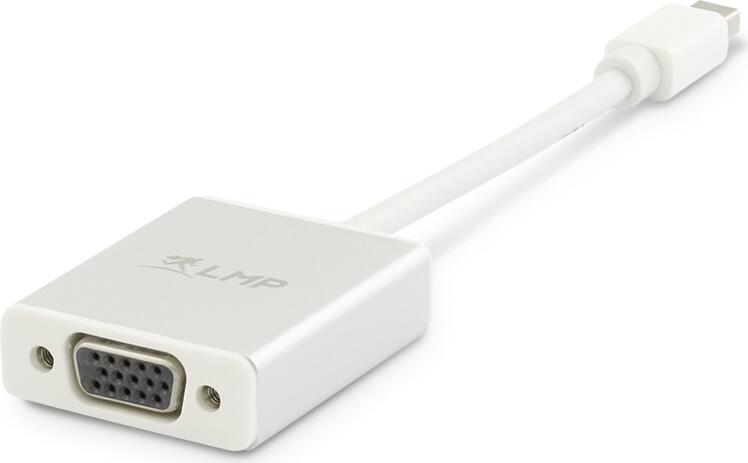 Adaptor LMP 7673 Mini-DisplayPort la VGA, 1080p 60Hz, Aluminiu, Alb, pentru MacBook, iMac, Mac mini, Mac Pro (2008-2017), Projectoare si Monitoare