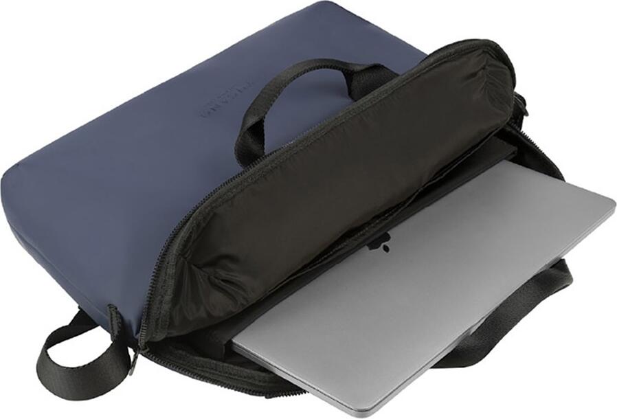 Tucano Gommo Bag BGOM15-B Laptop Case for 15.6 inch Laptops and MacBook Pro 16, Rubberized Polyurethane Water-Resistant Bag with Shoulder Strap, Blue