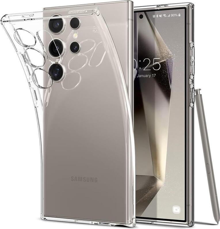 Husa WOO pentru Samsung Galaxy S24 Ultra, Cover TPU Transparent Flexibil, Protectie Shockproof Anti-Alunecare cu Colturi Ranforsate